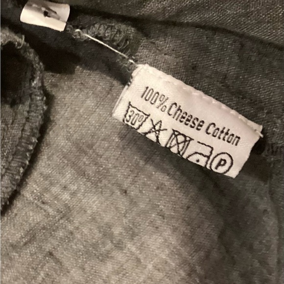 Cosmo’s Women's Sheer Grey Cotton Shirt. Long Button Up, Med - Picture 4 of 5